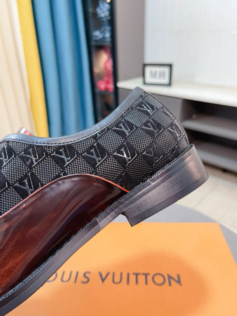 Louis Vuitton Men's Business Casual Leather Shoes