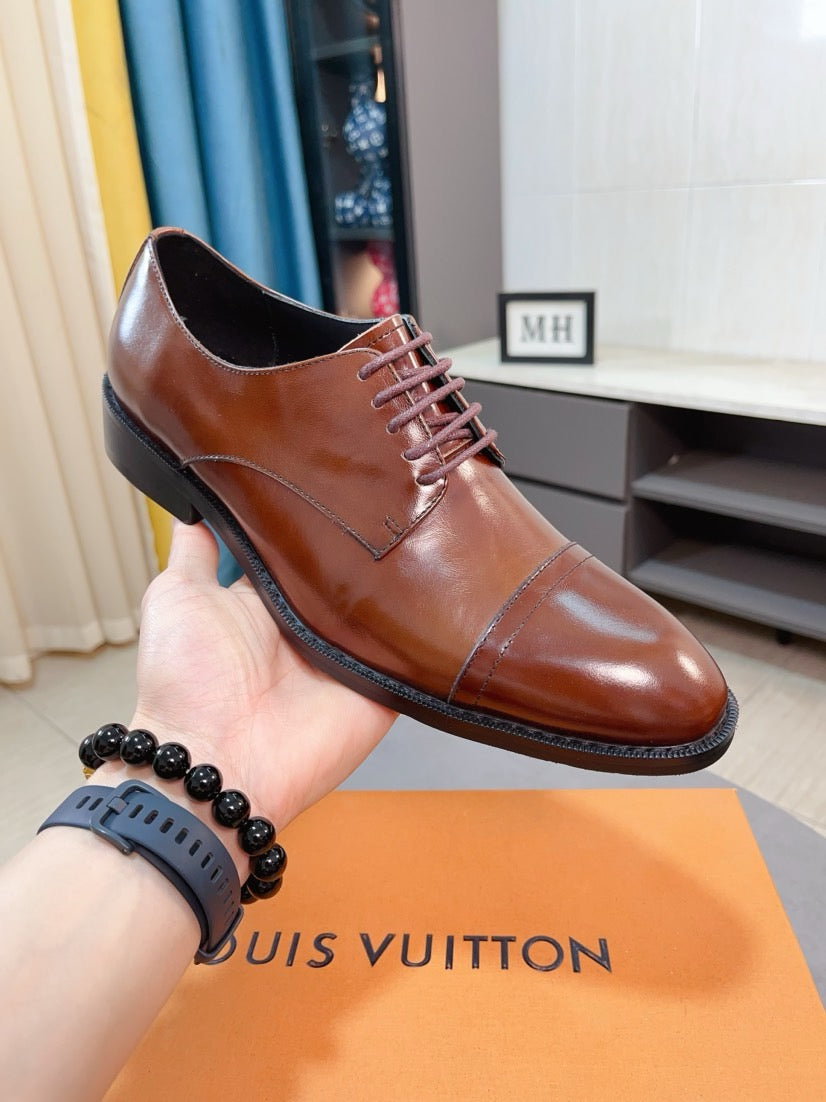 Louis Vuitton Men's Business Casual Leather Shoes