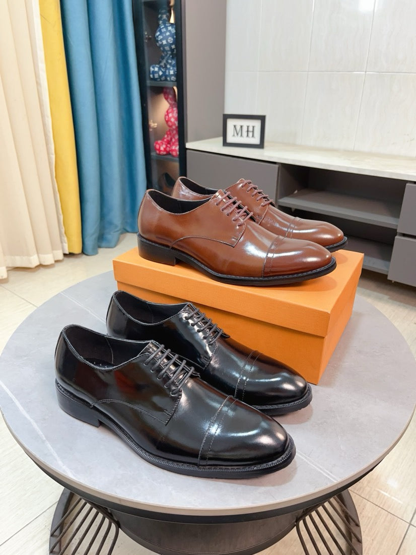 Louis Vuitton Men's Business Casual Leather Shoes