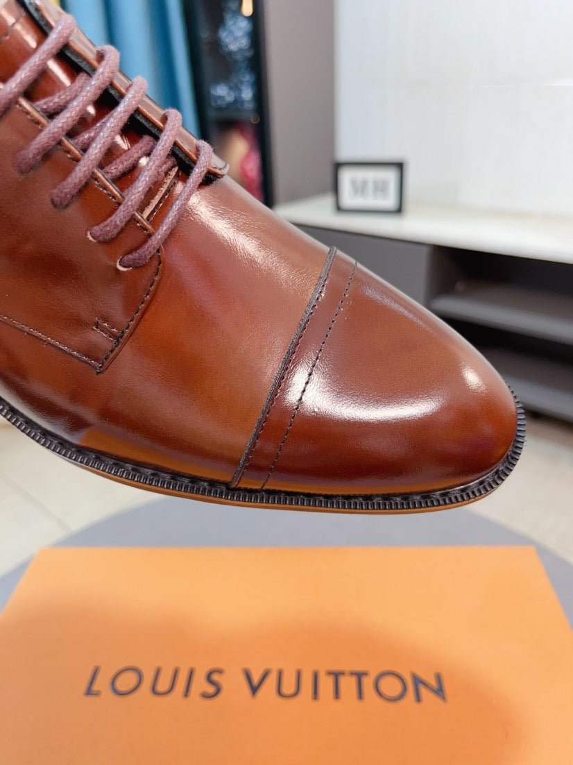 Louis Vuitton Men's Business Casual Leather Shoes