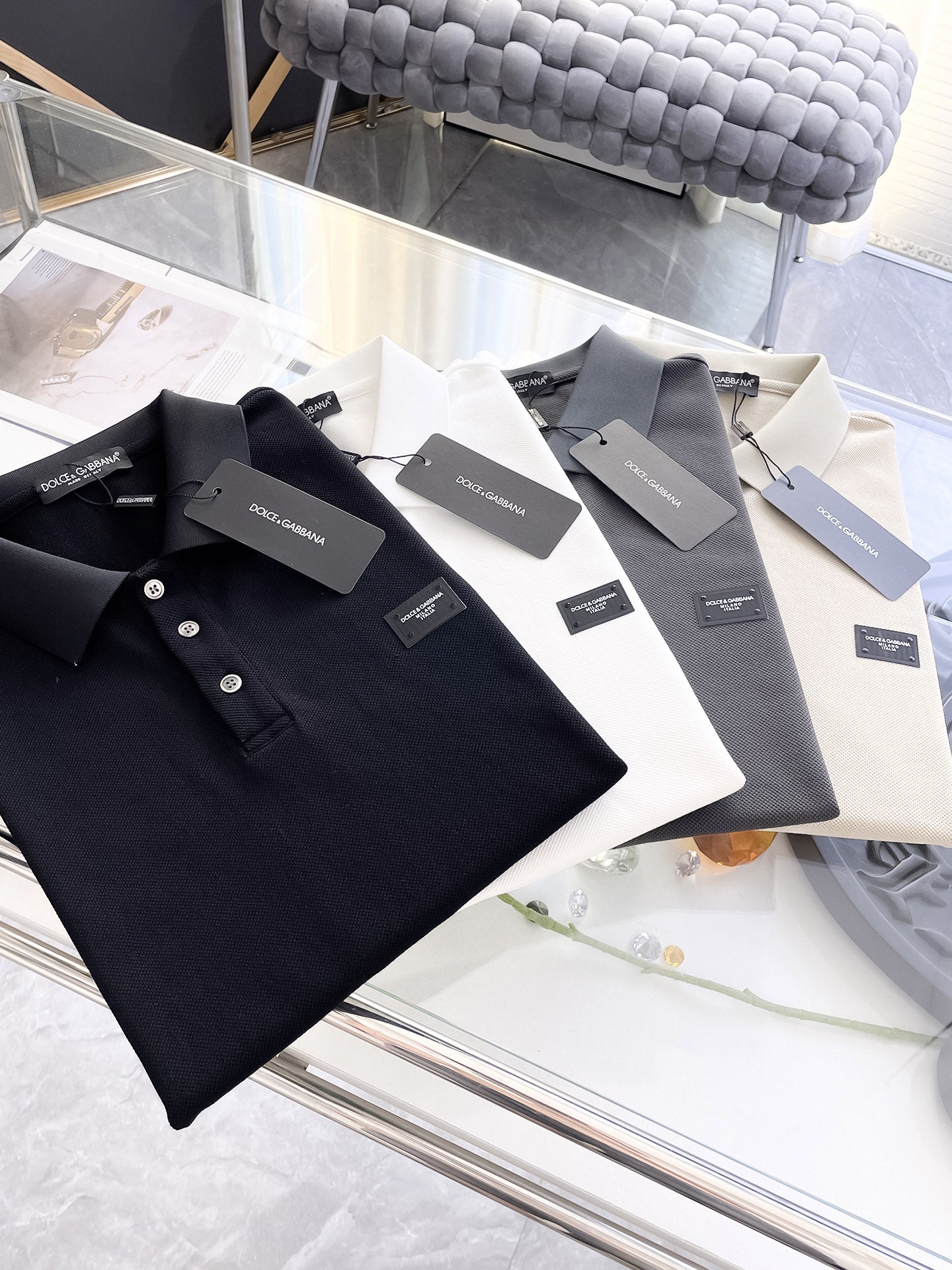 Dolce & Gabbana Minimalist Piqué Polo Shirt – Spring/Summer Collection – 2026