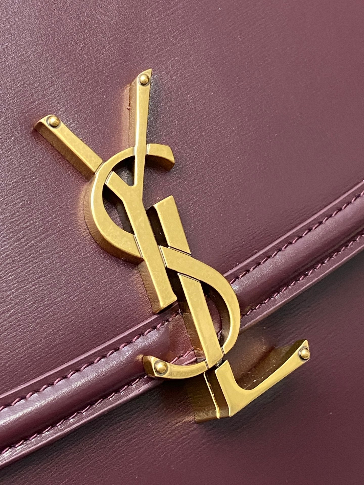 Saint Laurent Solferino Box Leather Crossbody Bag
