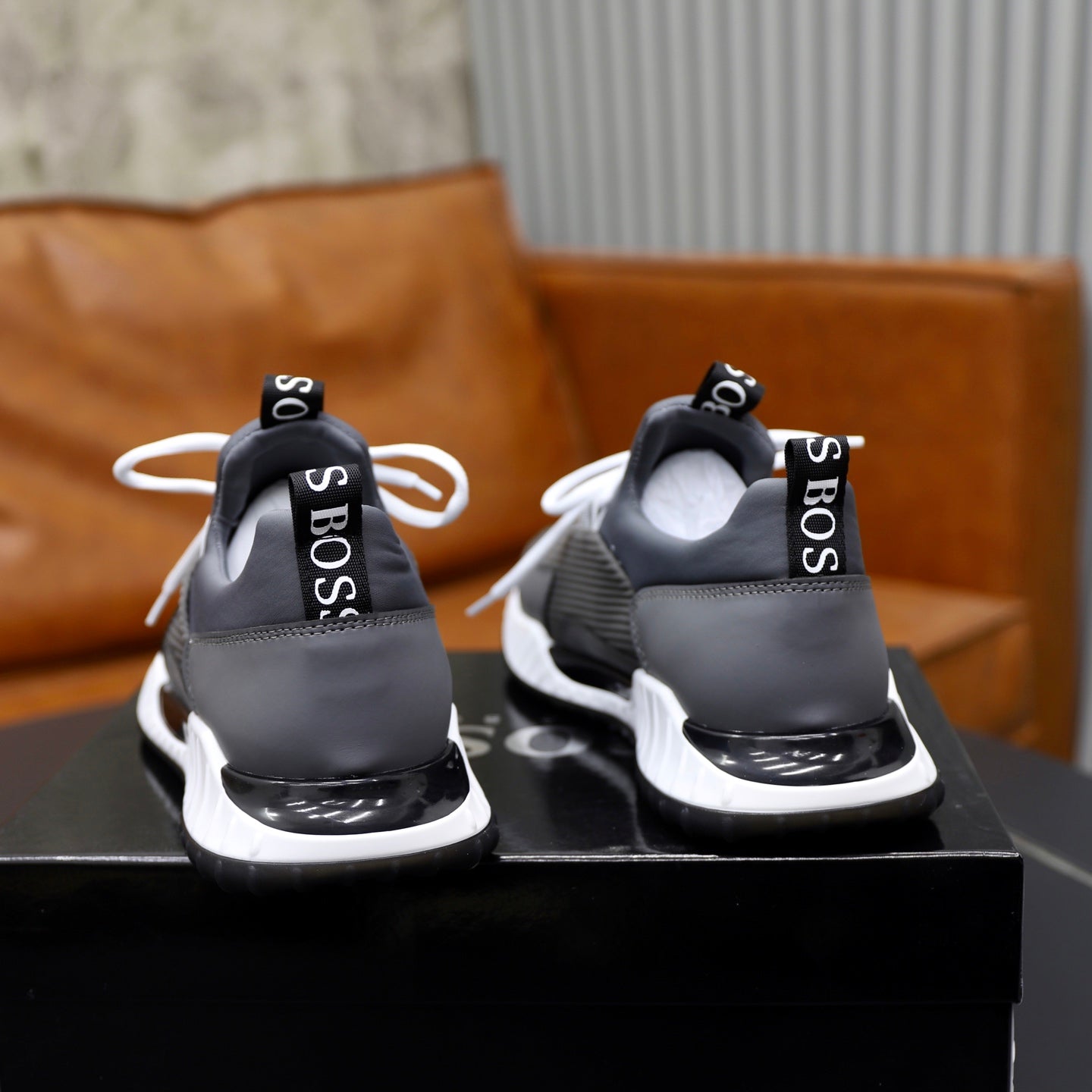 Boss Men's Knit Sport Sneakers