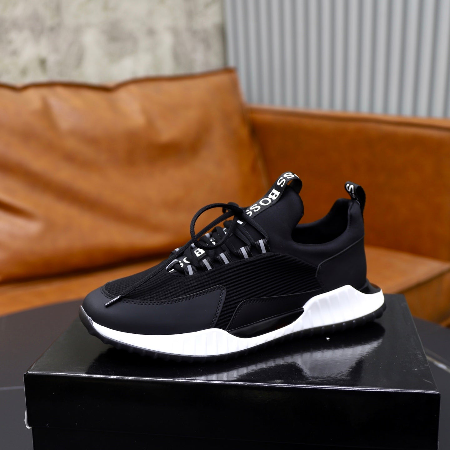 Boss Men's Knit Sneakers