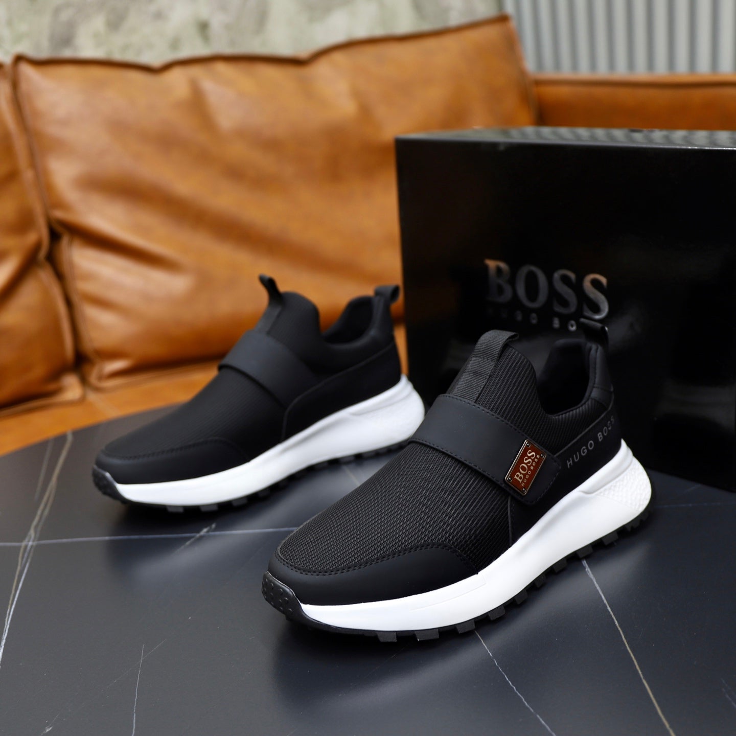 Boss Men's Knit Sneakers