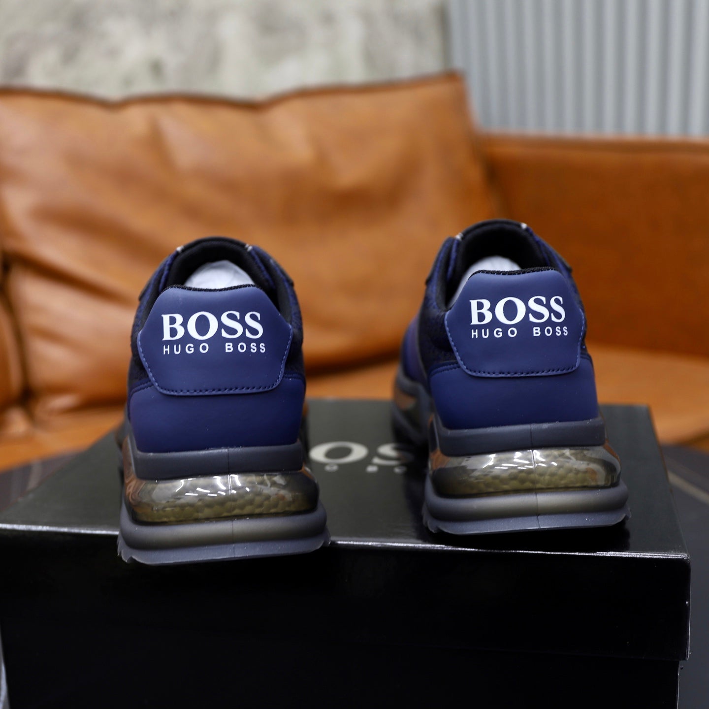 Boss Men's Knit Casual Sneakers