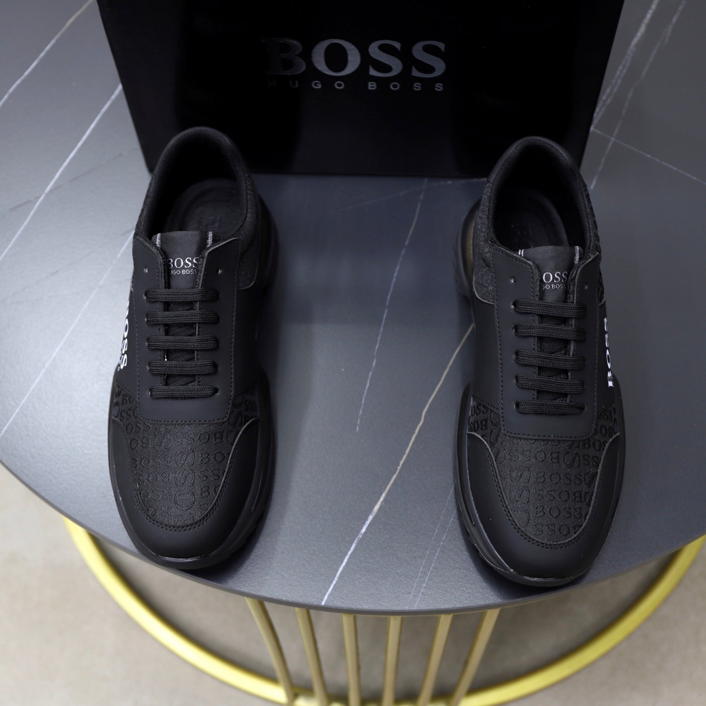 Boss Men's Knit Casual Sneakers