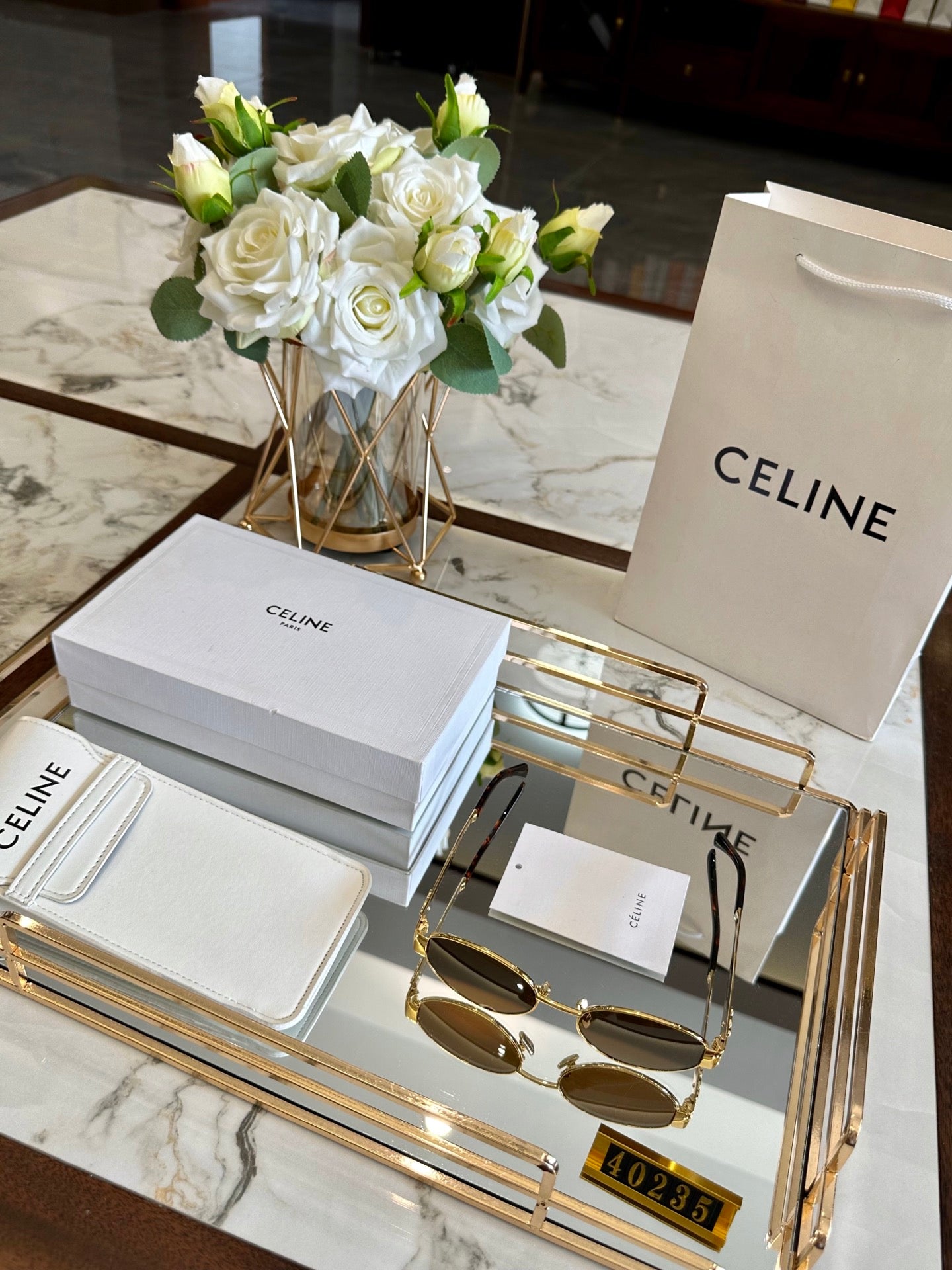 Celine Polarized Acetate Sunglasses