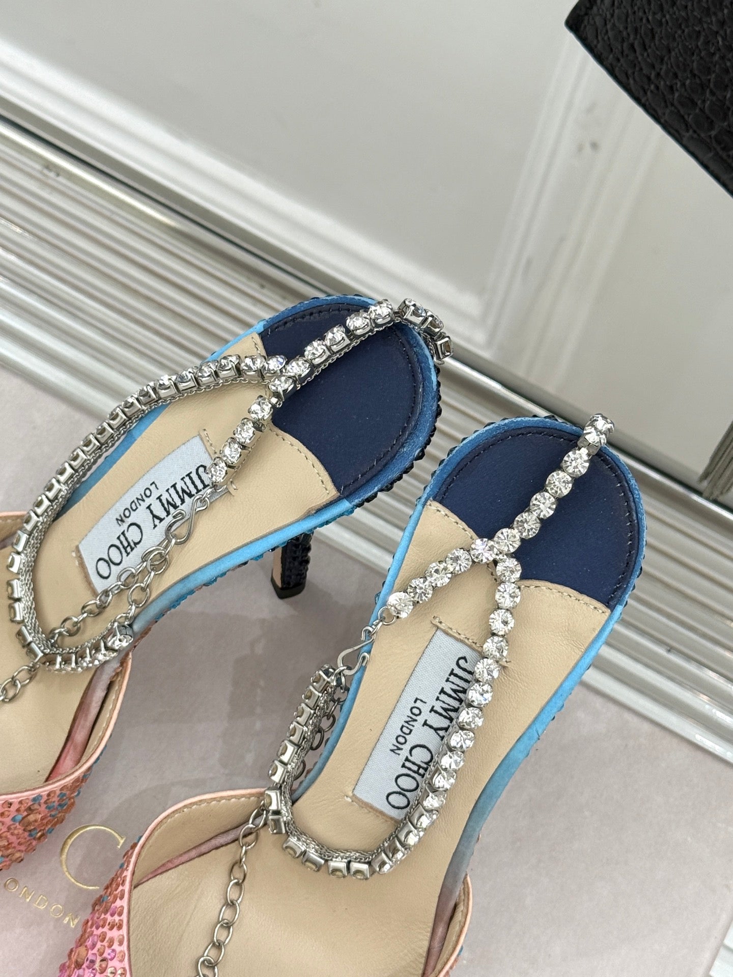 Jimmy Choo Classic Crystal Pointed High-Heeled Sandals