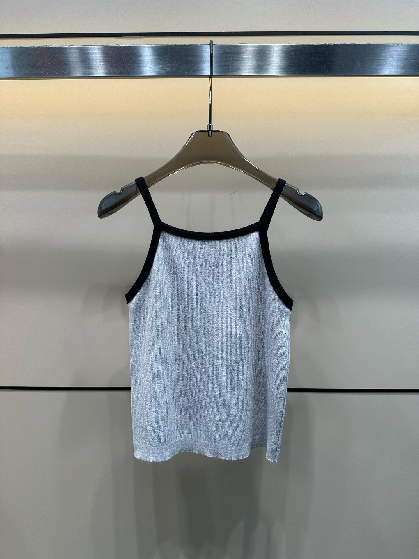 Celine Triomphe Embroidered Knit Tank Top