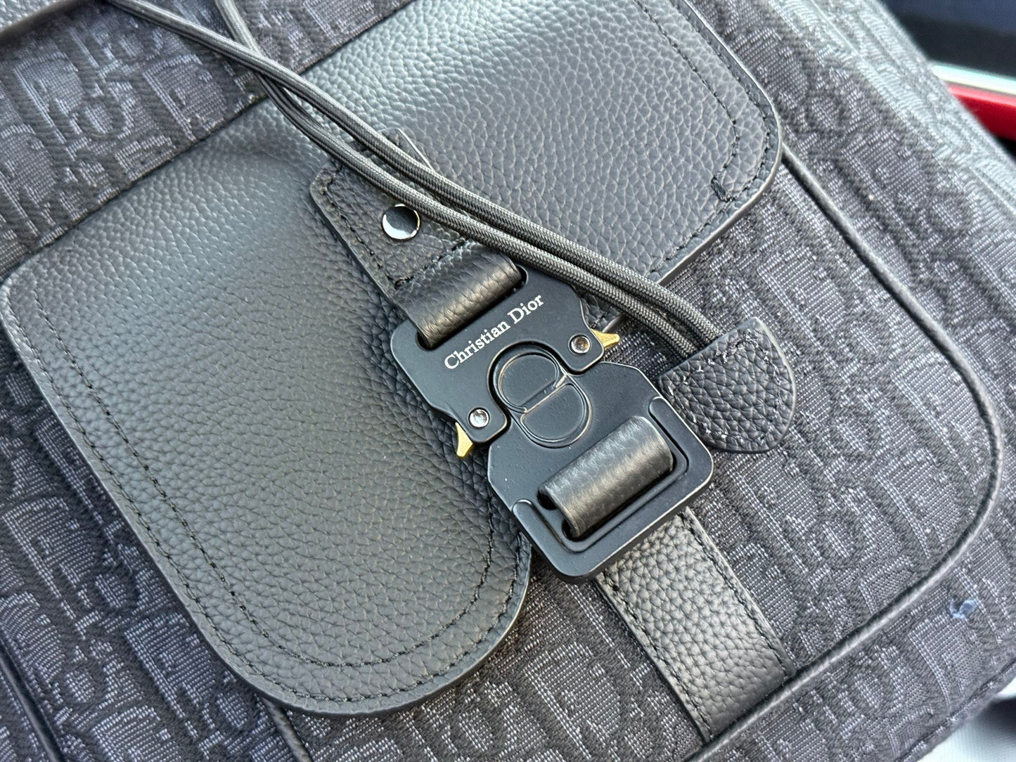 Dior Saddle Grained Leather Backpack