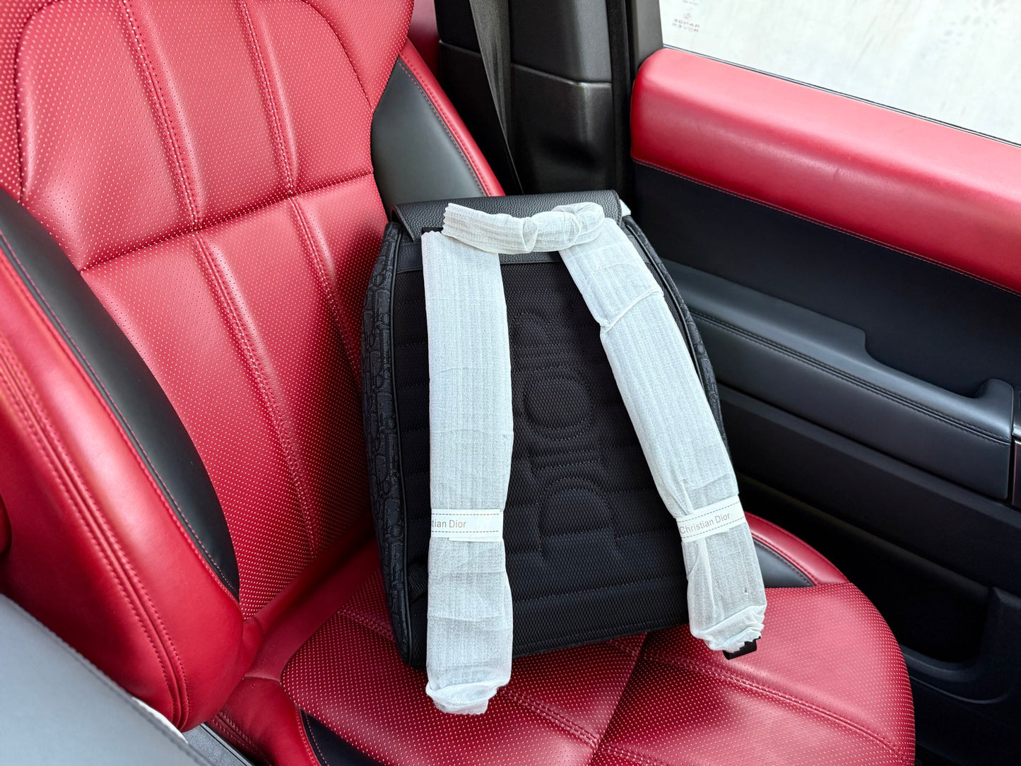 Dior Saddle Grained Leather Backpack