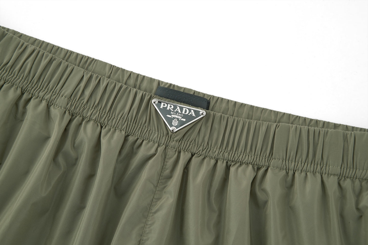 Prada Re-Nylon Logo Beach Shorts