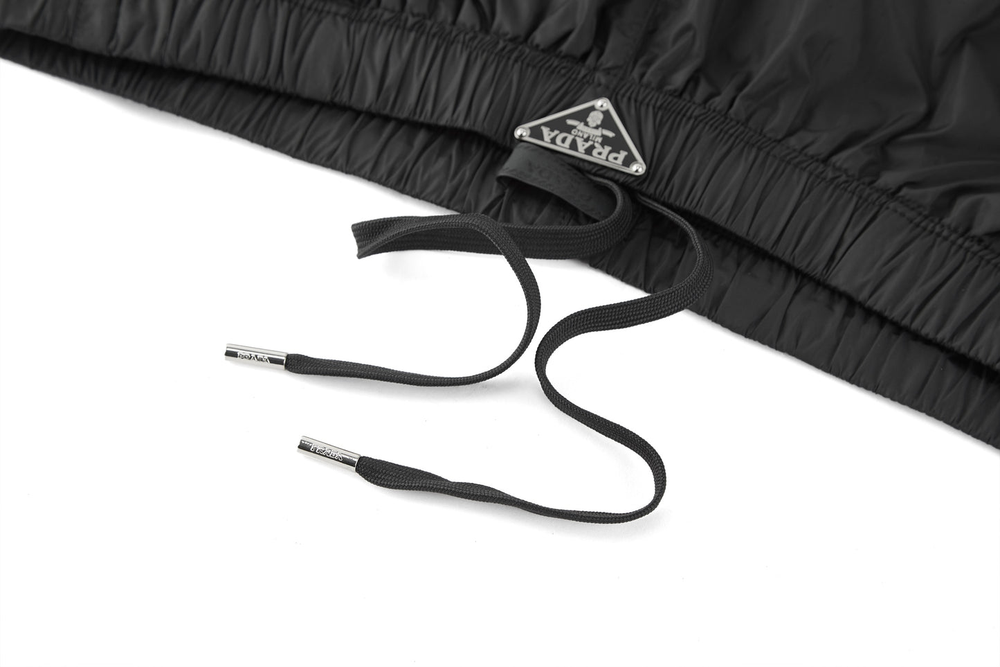 Prada Re-Nylon Logo Beach Shorts