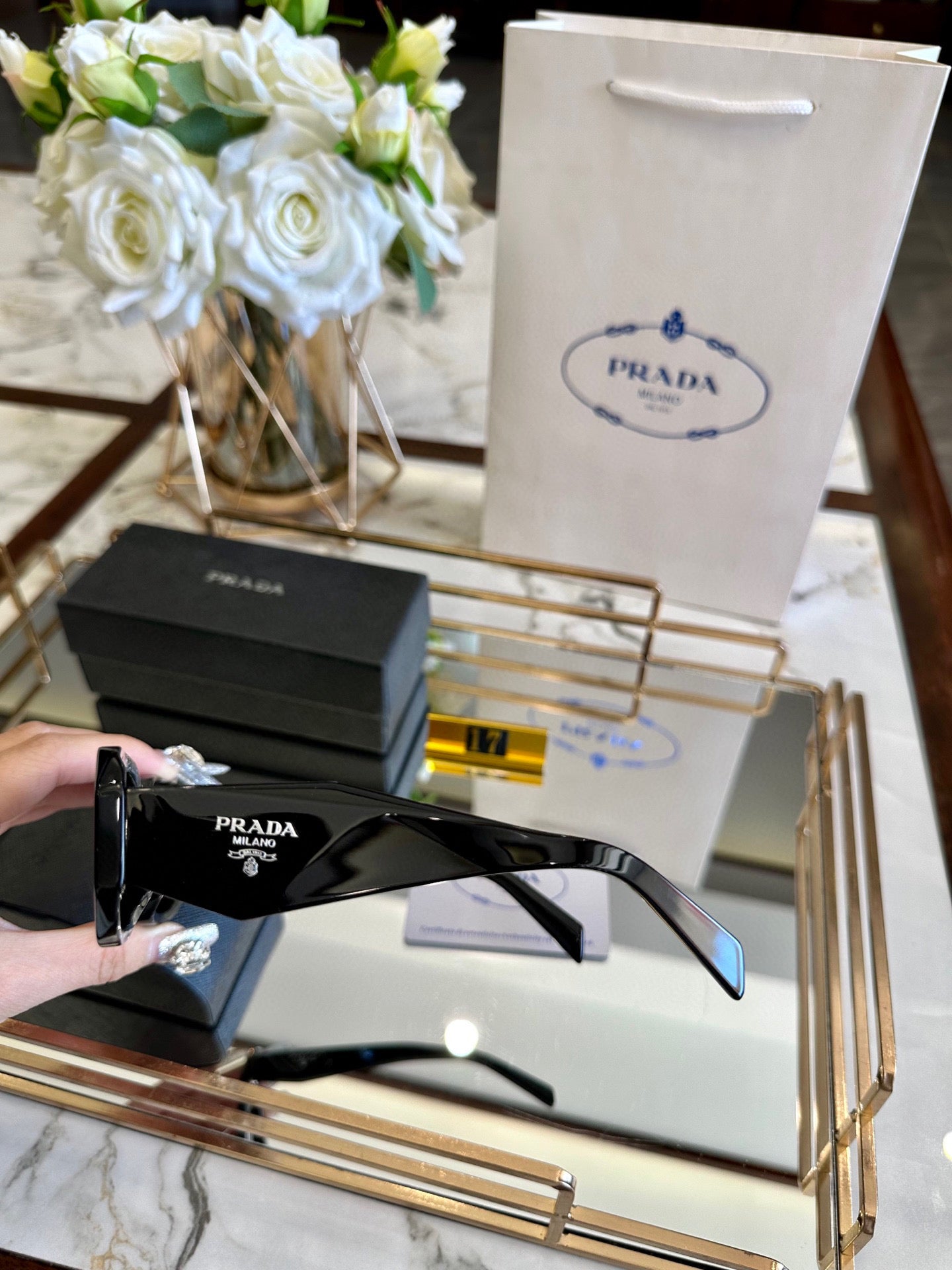 Prada Polarized Acetate Sunglasses