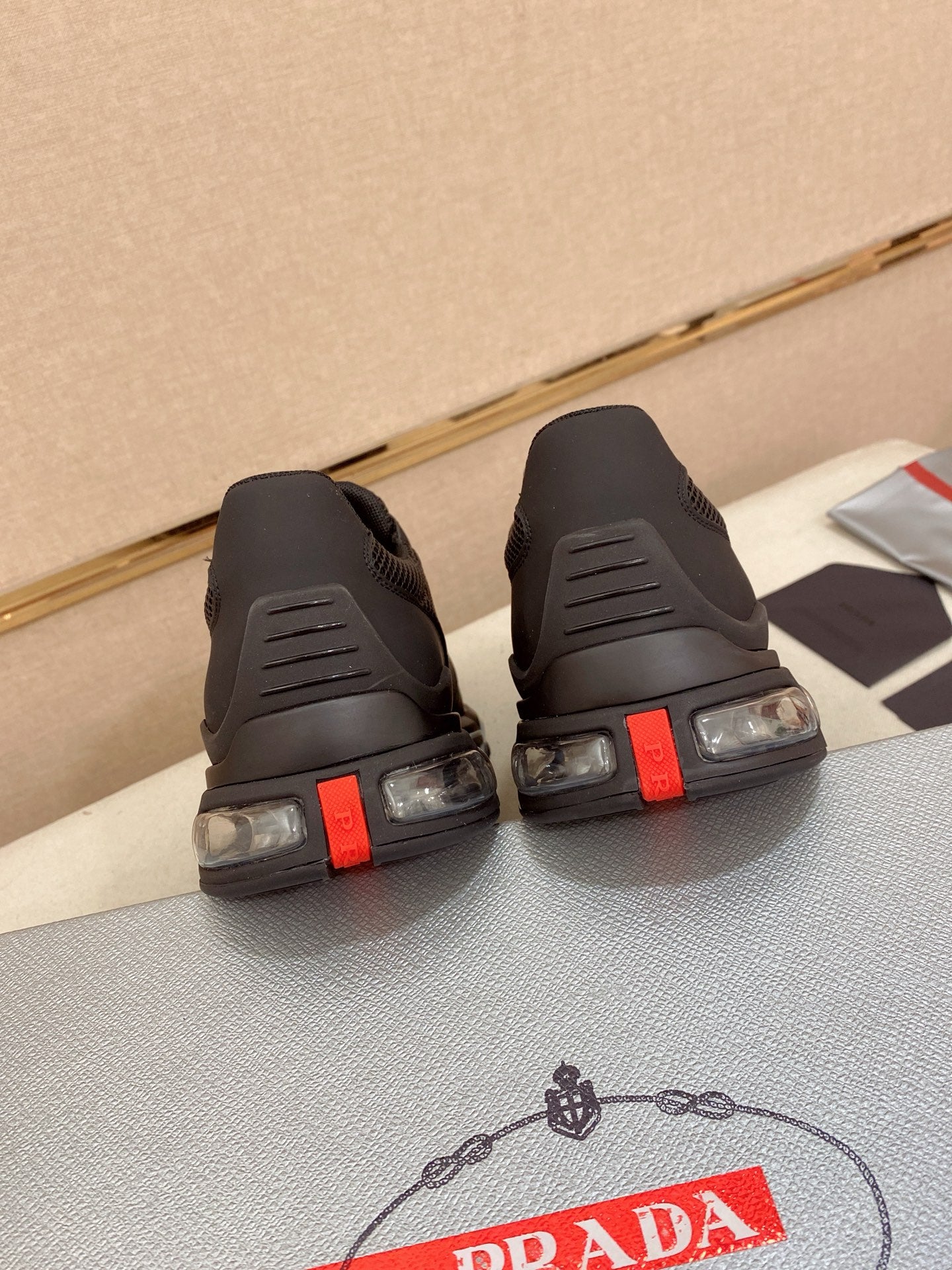 Prada Men's Leather Mesh Sneakers – New Collection