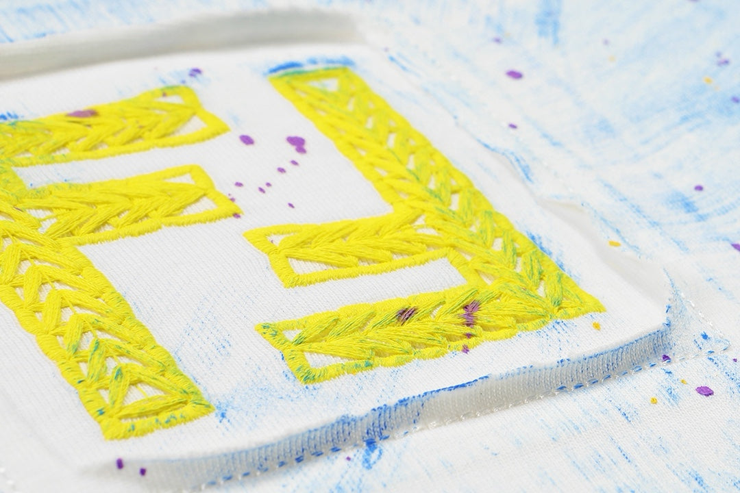 Fendi Embroidered Double F Logo Inkjet T-Shirt – 2025SS