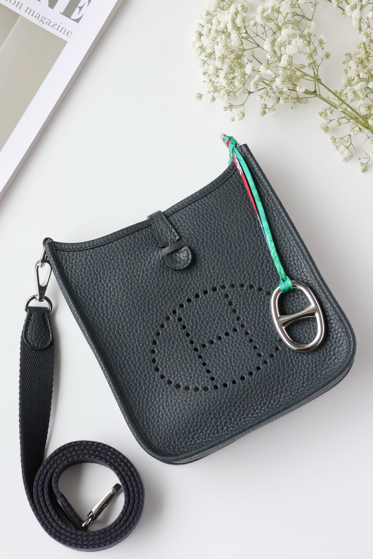 Hermès Evelyne YF16 TC Ice Blue Handbag