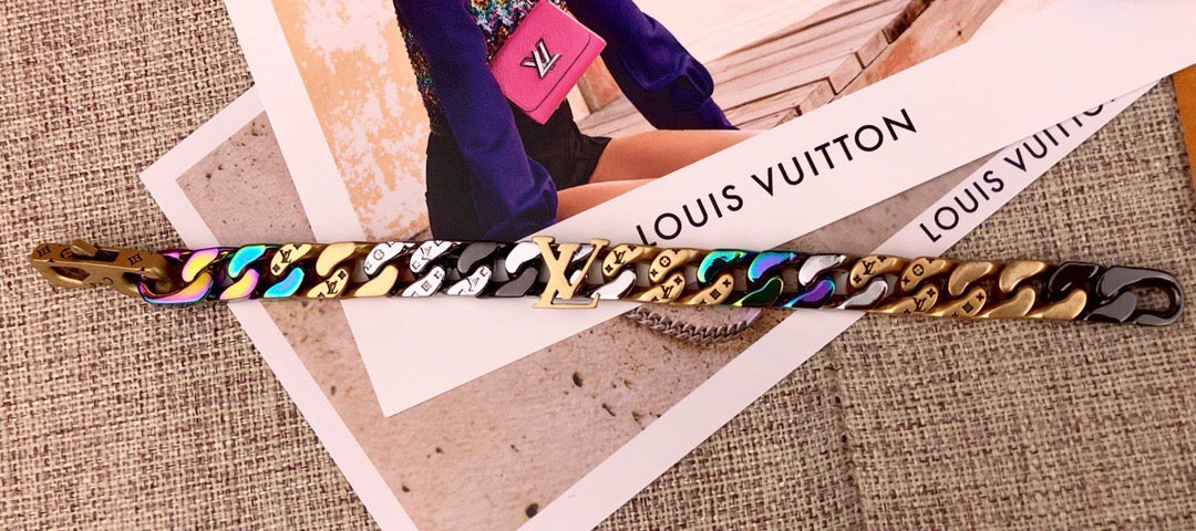 Louis Vuitton Chain Links Patches Monogram Bracelet – 2020 Autumn/Winter Collection