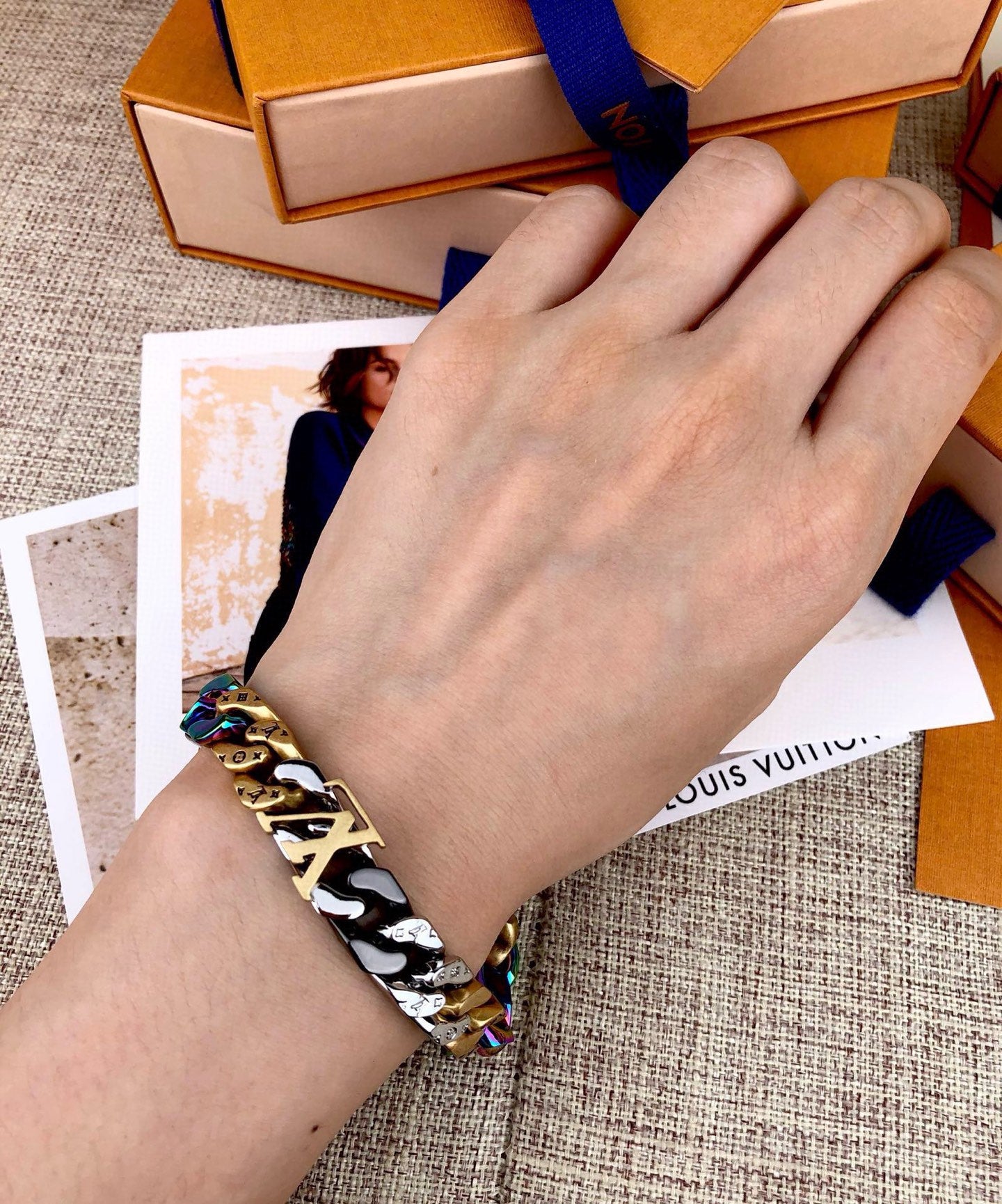 Louis Vuitton Chain Links Patches Monogram Bracelet – 2020 Autumn/Winter Collection