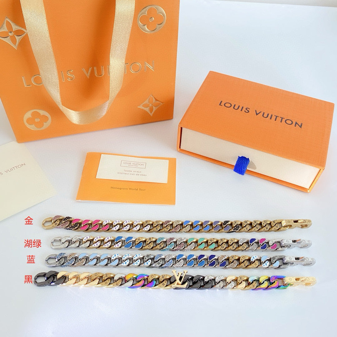 Louis Vuitton Chain Links Patches Monogram Bracelet – 2020 Autumn/Winter Collection