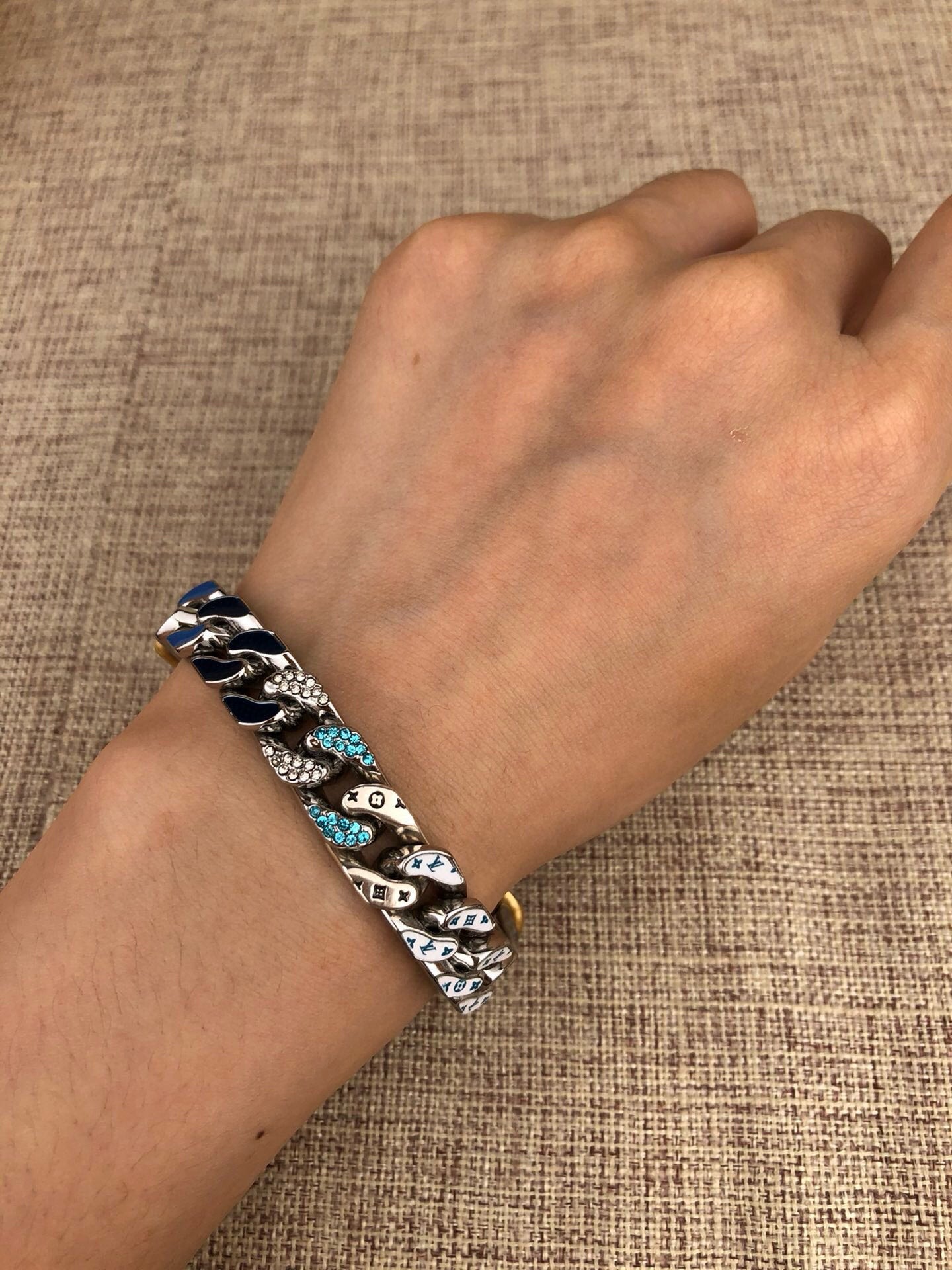 Louis Vuitton Chain Links Patches Monogram Bracelet – 2020 Autumn/Winter Collection