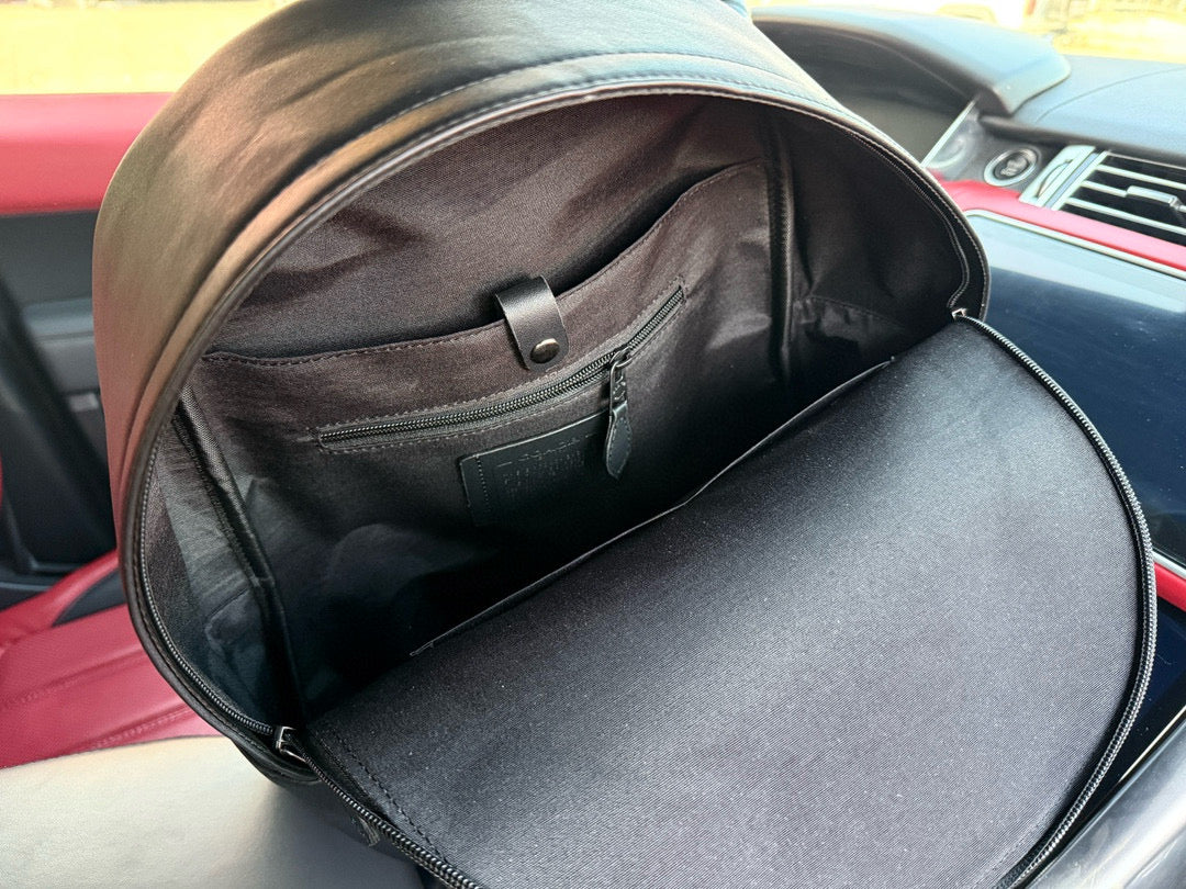 Coach Charles 35 Logo-Embossed Leather Backpack