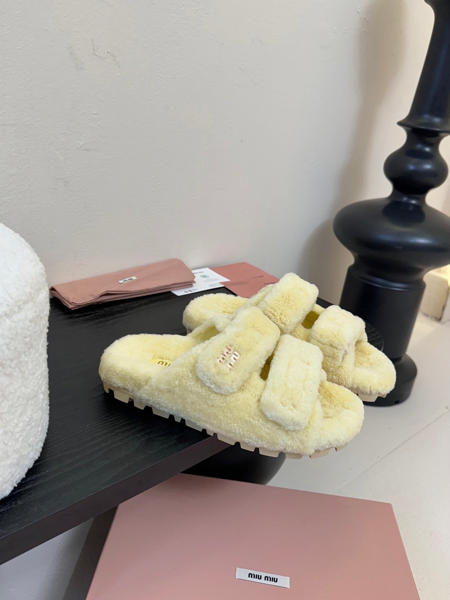 Miu Miu Sheepskin Mules