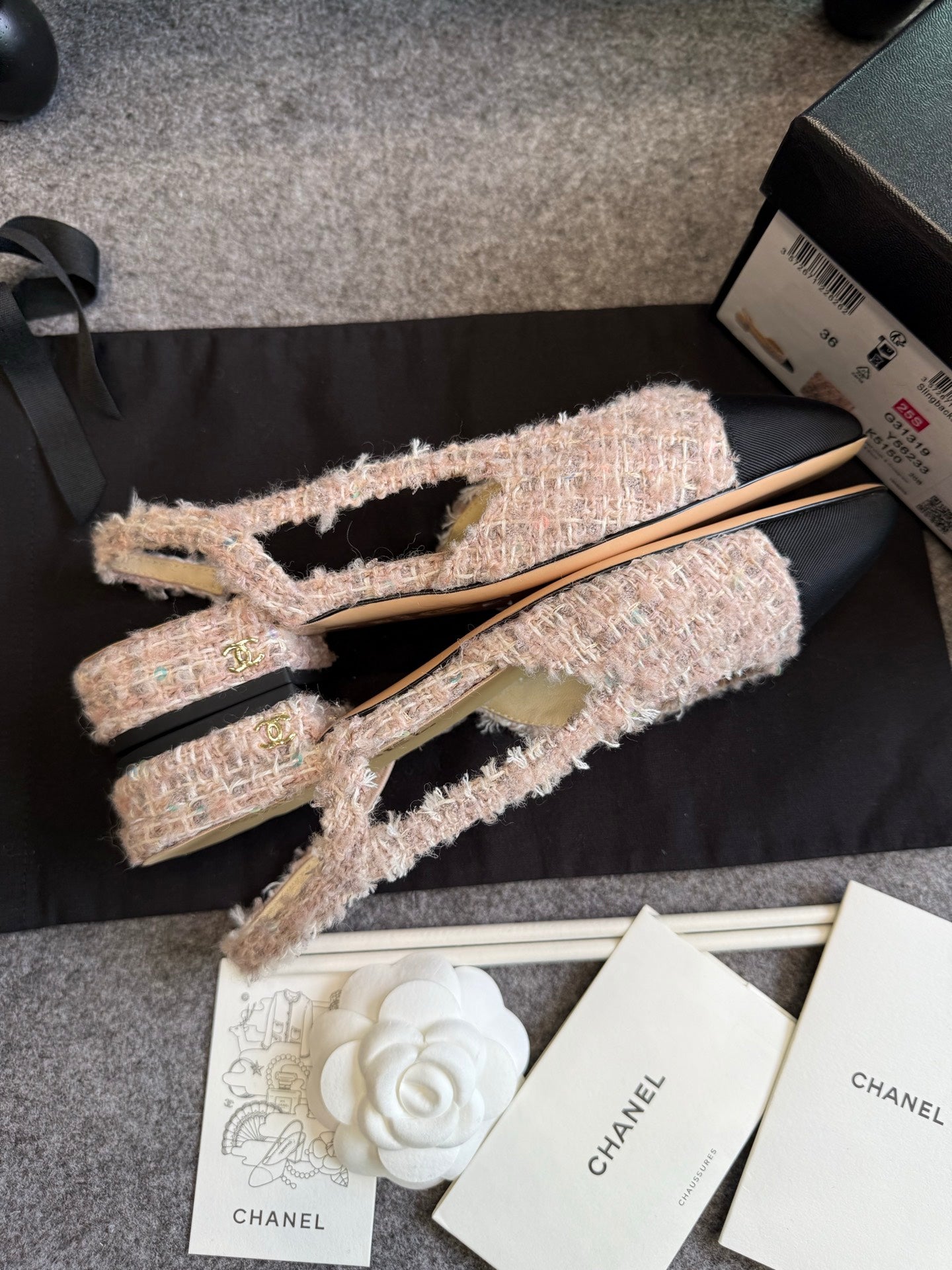 Chanel Pink Slingback Heels