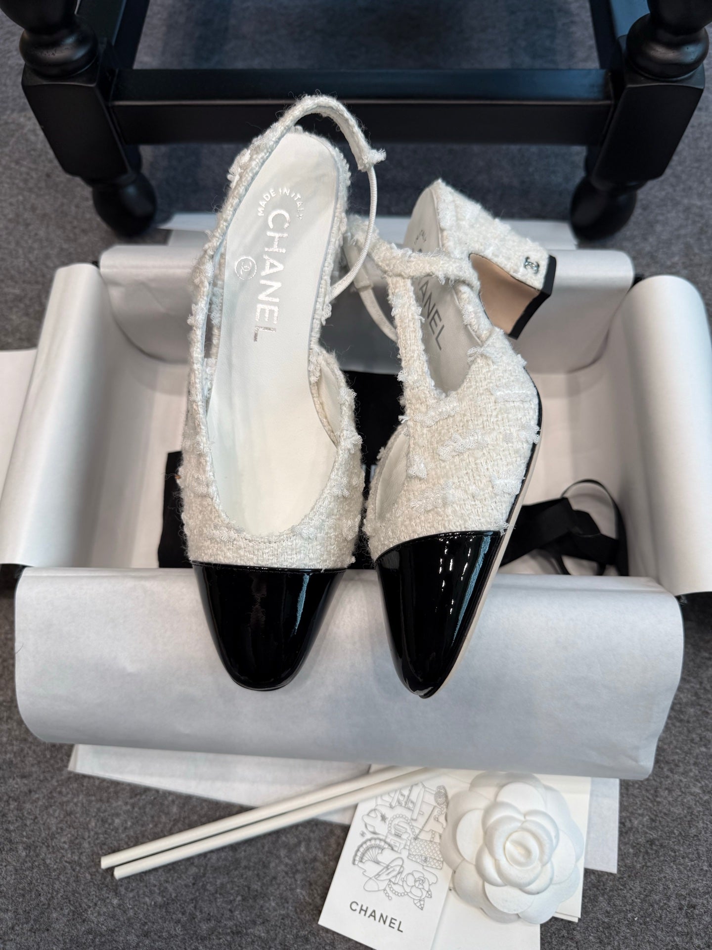 Chanel Patent Leather Slingback Pumps