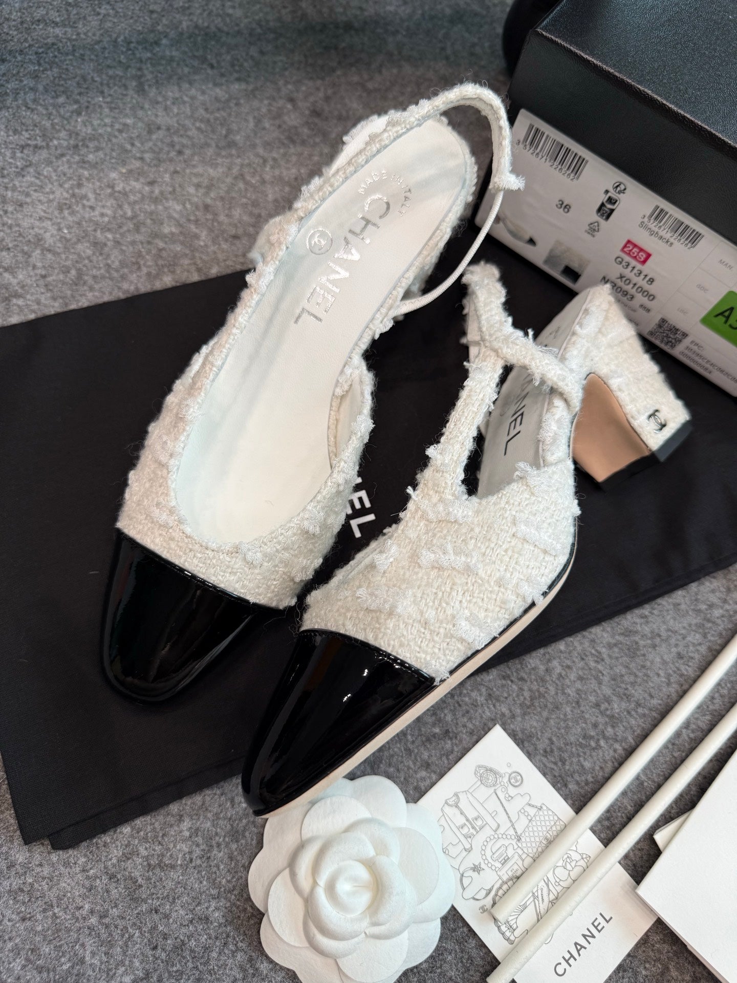 Chanel Patent Leather Slingback Pumps