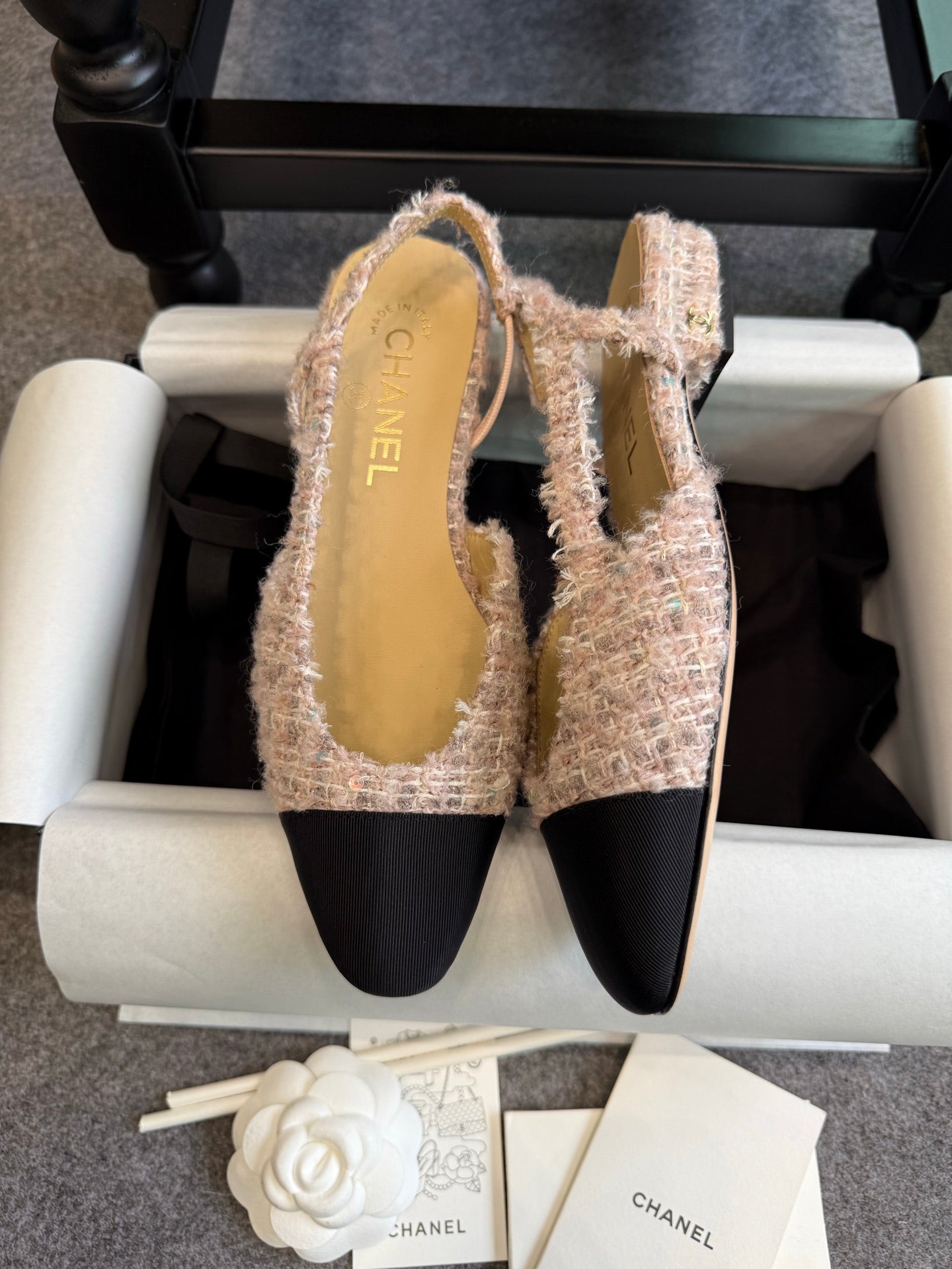 Chanel Pink Slingback Heels