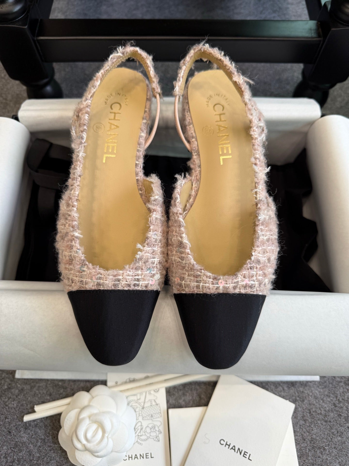 Chanel Pink Slingback Heels