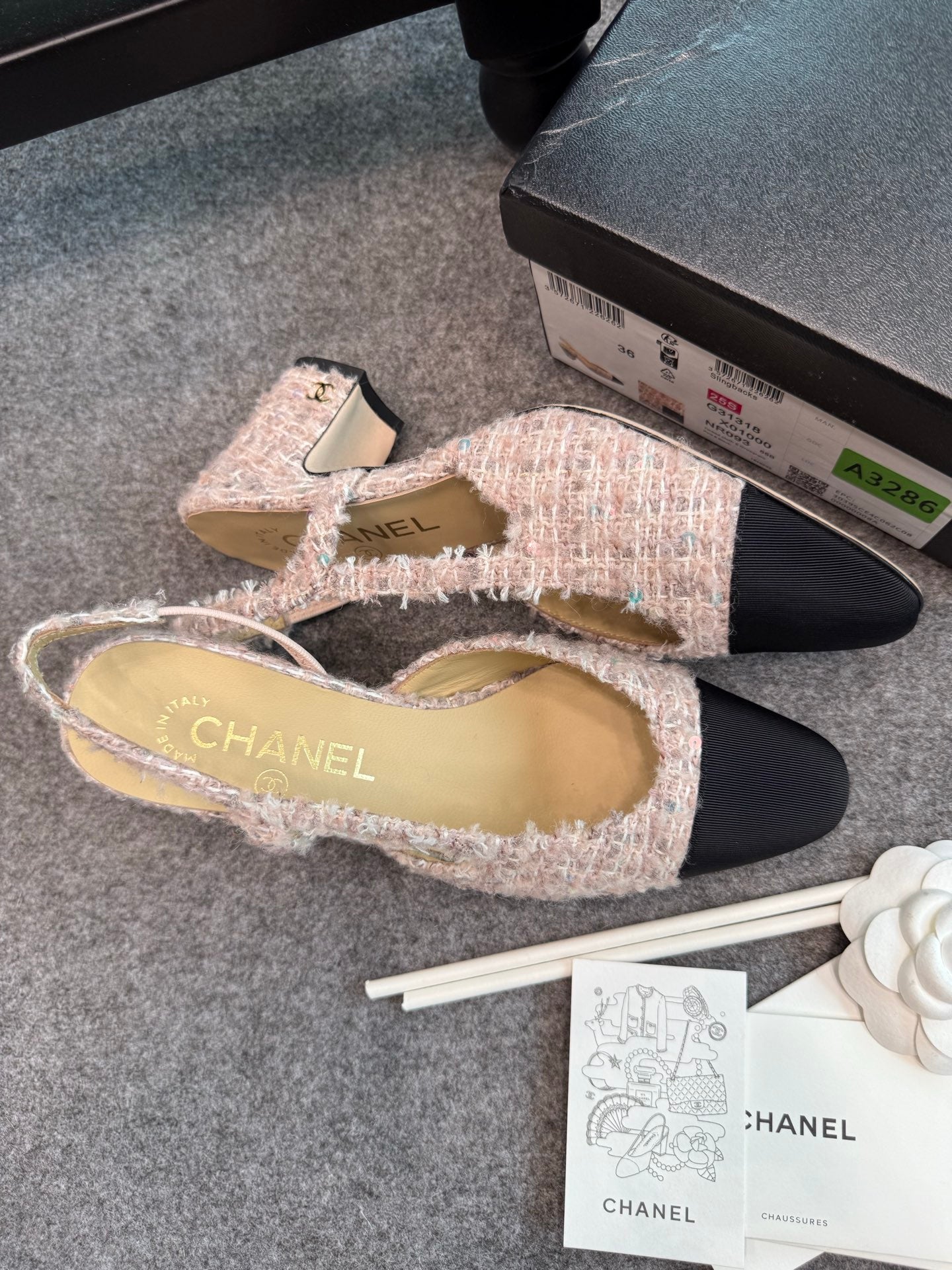 Chanel Pink Slingback Heels