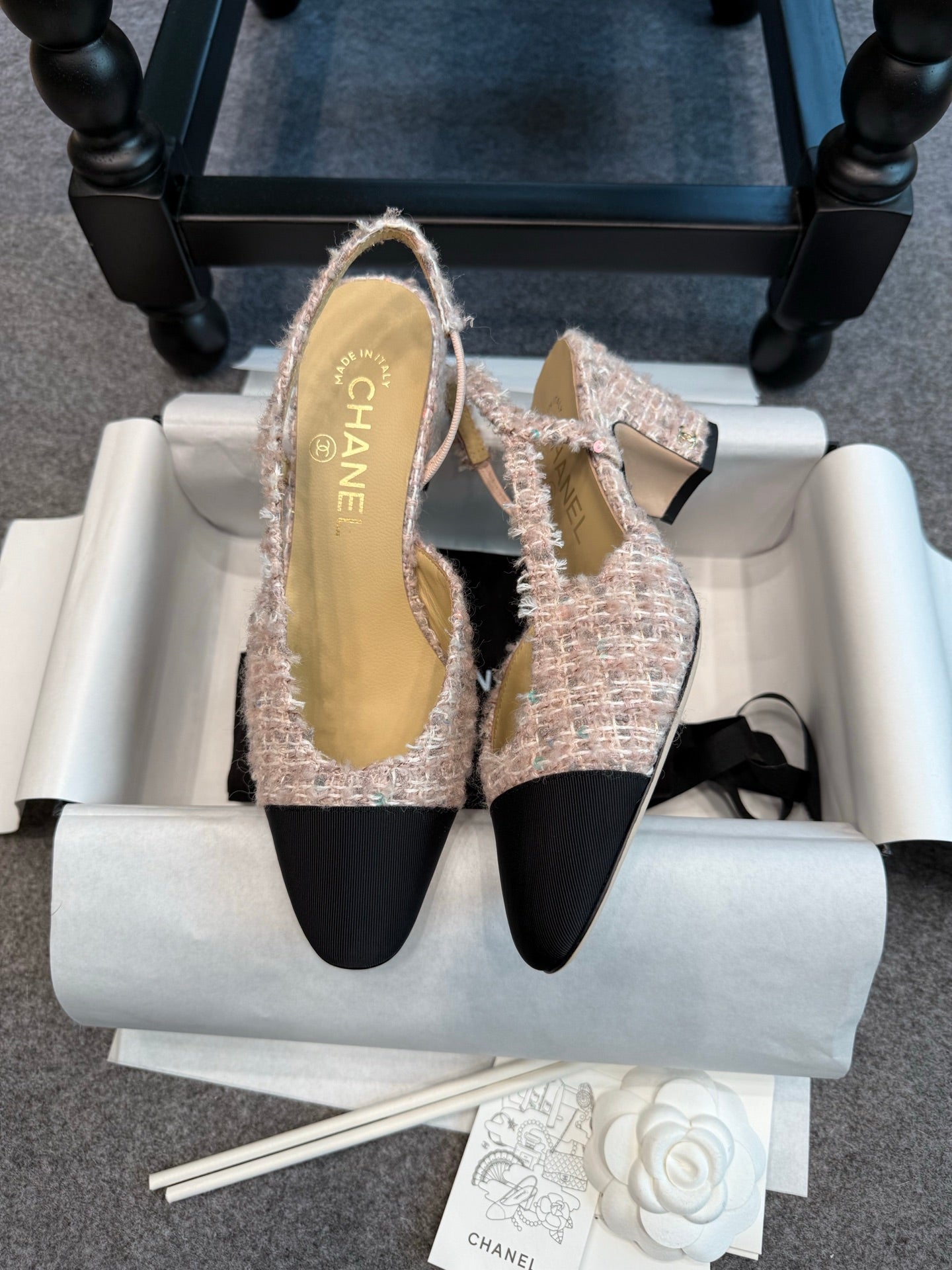 Chanel Pink Slingback Heels