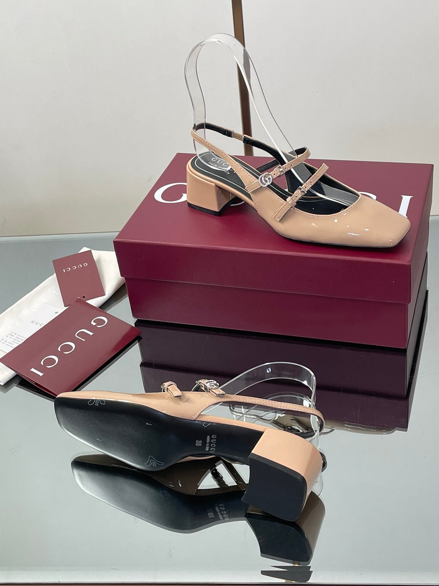 Gucci Crystal Double G Slingback Pumps – 2025 Fall Collection