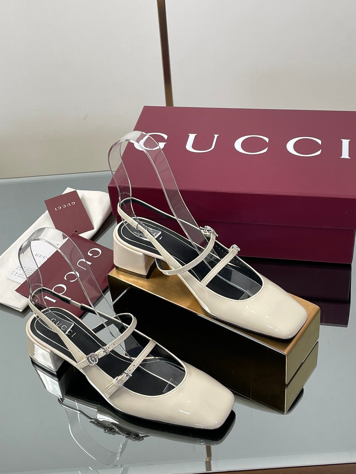 Gucci Crystal Double G Slingback Pumps – 2025 Fall Collection