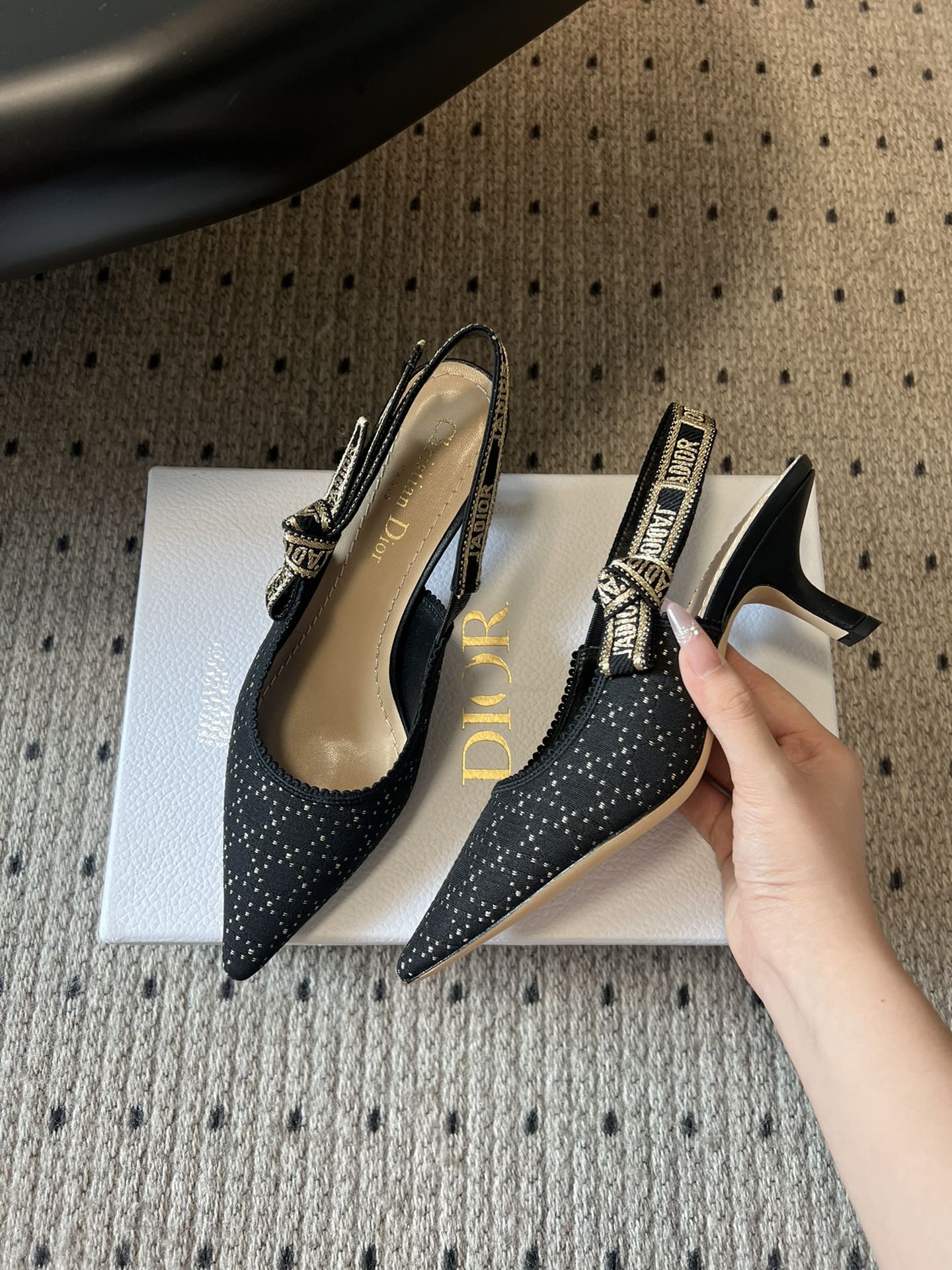Dior Classic Polka Dot Bow Pumps