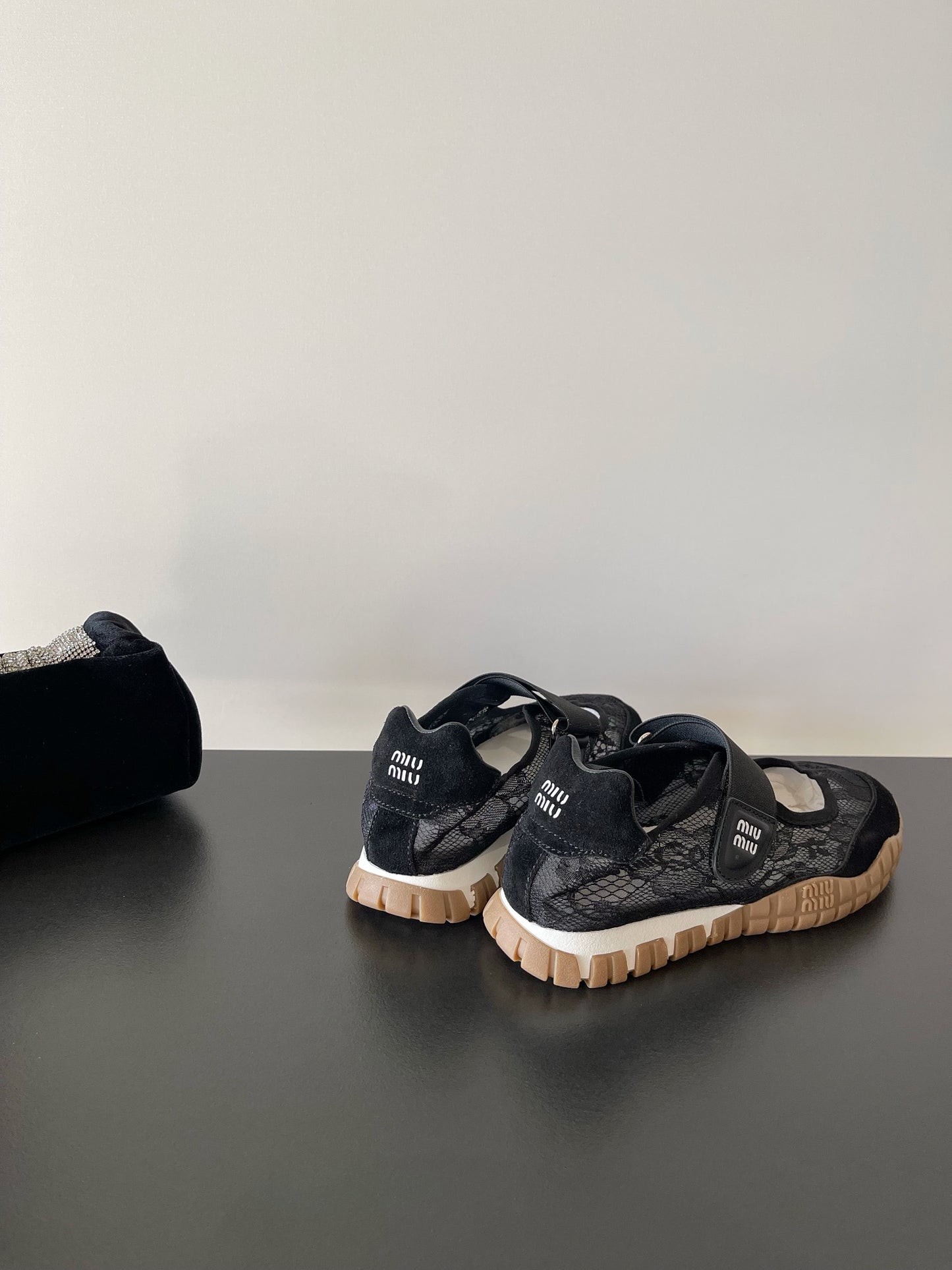 Miu Miu Latest Lace Retro Mary Jane Sneakers