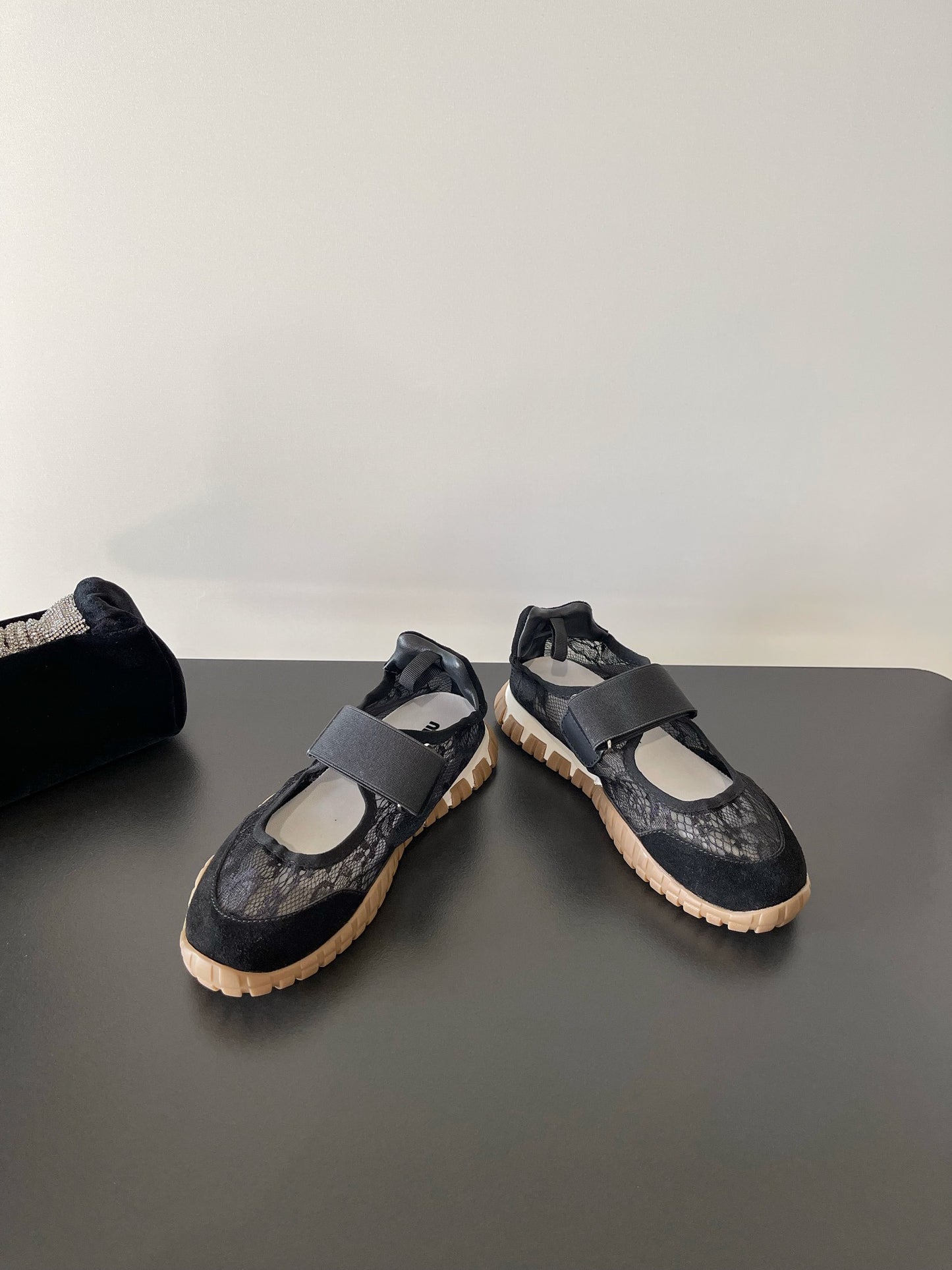 Miu Miu Latest Lace Retro Mary Jane Sneakers