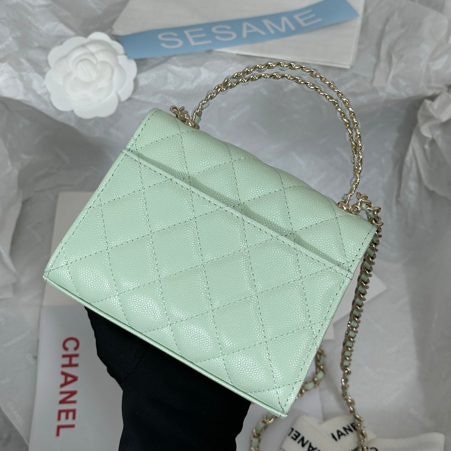 Chanel 96148 Cross Chain Handle Mini Kelly