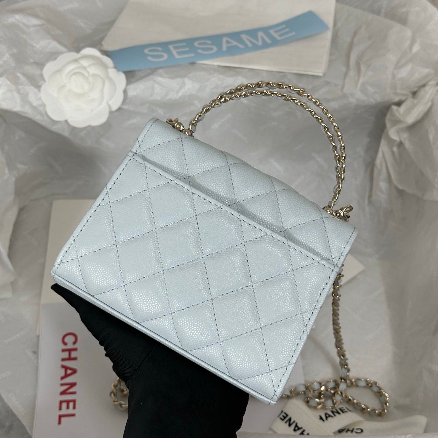 Chanel 96148 Cross Chain Handle Mini Kelly