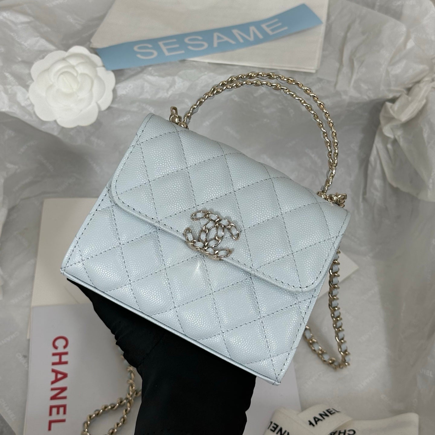 Chanel 96148 Cross Chain Handle Mini Kelly