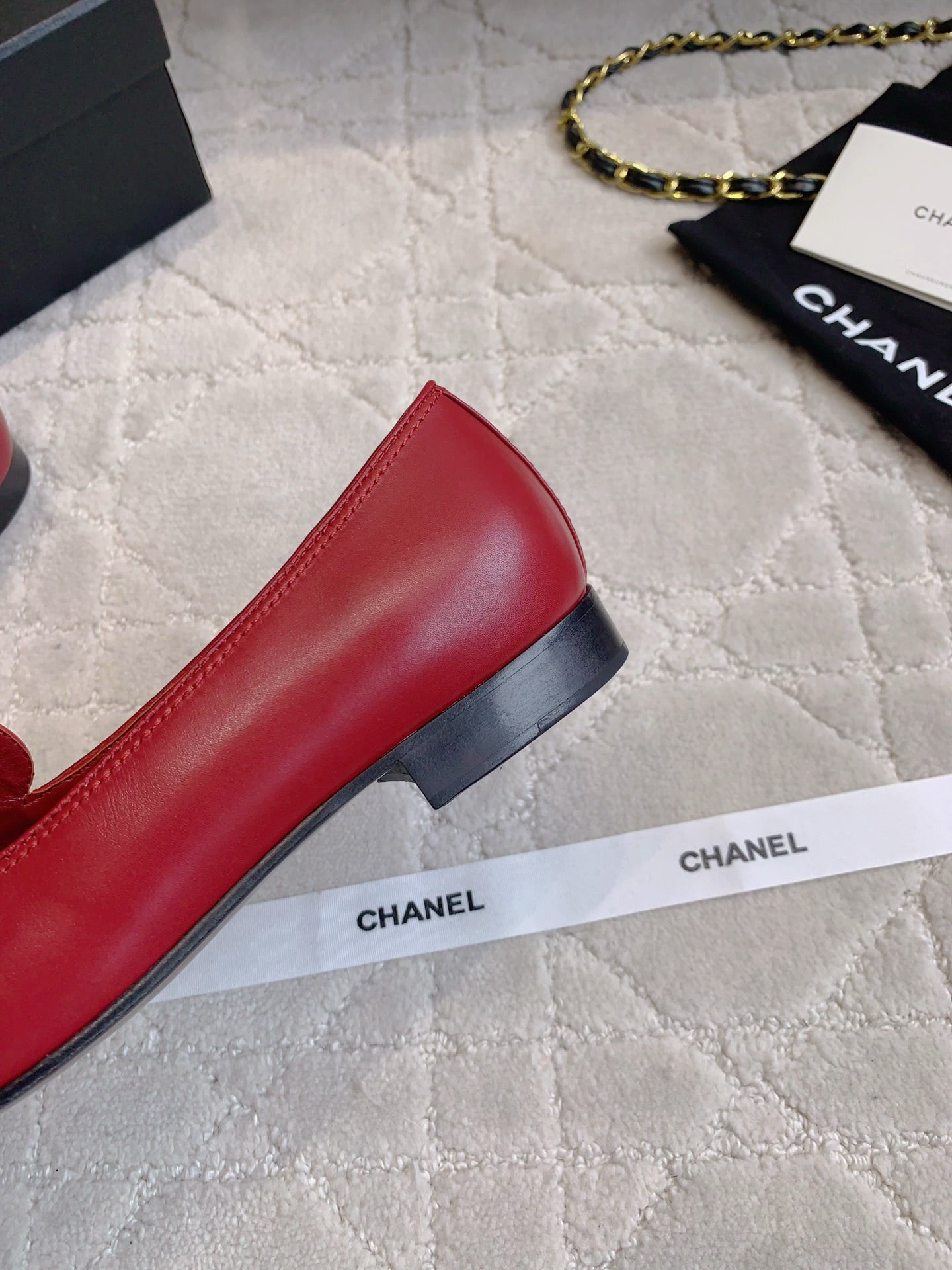 Chanel Rhinestone Buckle Loafers