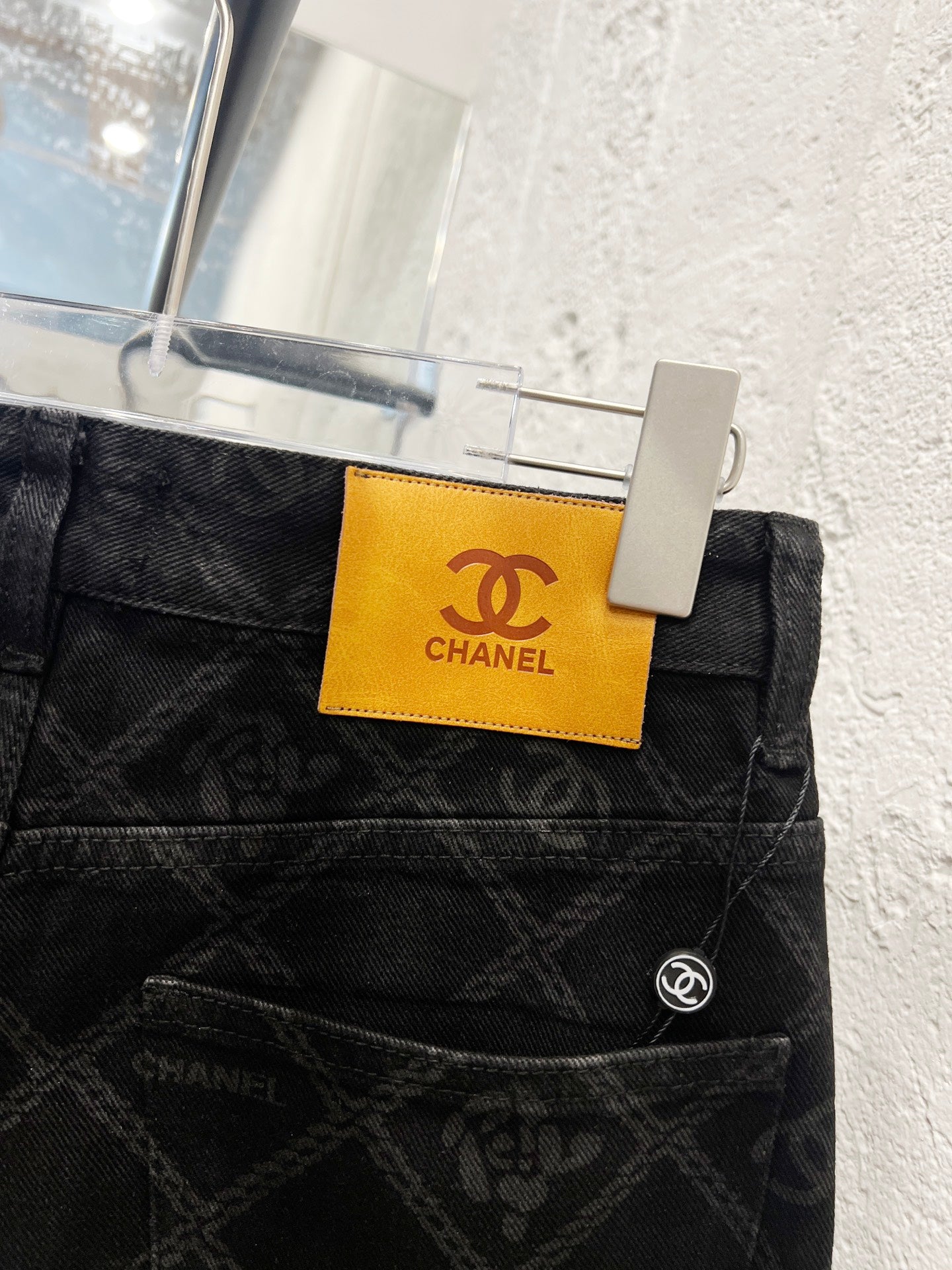 Chanel Classic Camellia Chain Logo Jeans