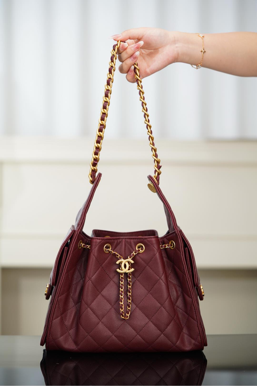 Chanel Small Hobo Drawstring Bucket Bag – 25A Collection