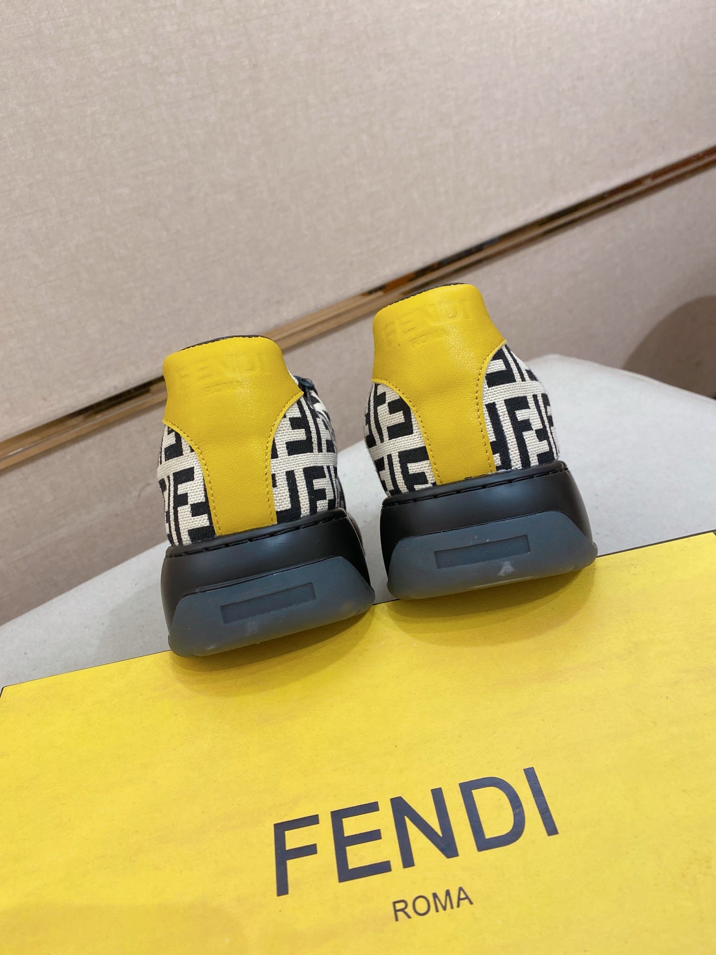 Fendi Calfskin Leather Loafers