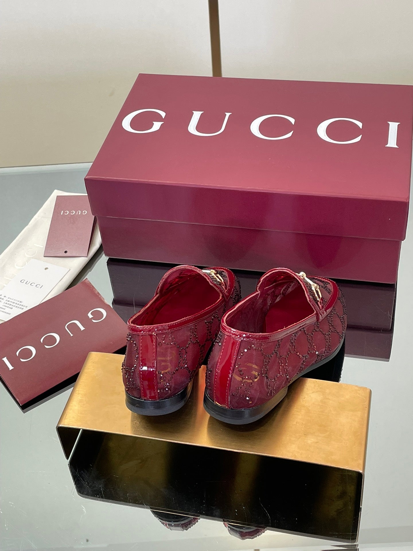 Gucci Patent Leather GG Crystal Loafers – FW25