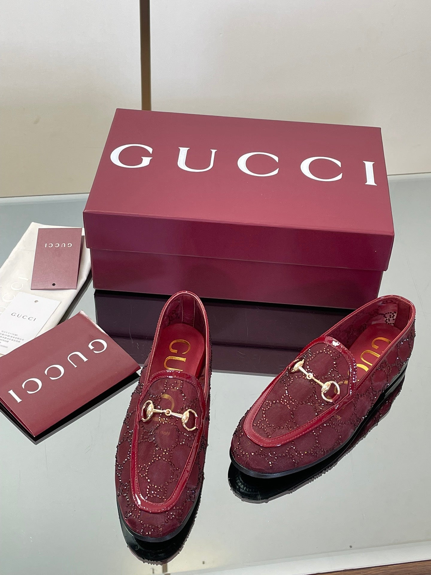 Gucci Patent Leather GG Crystal Loafers – FW25