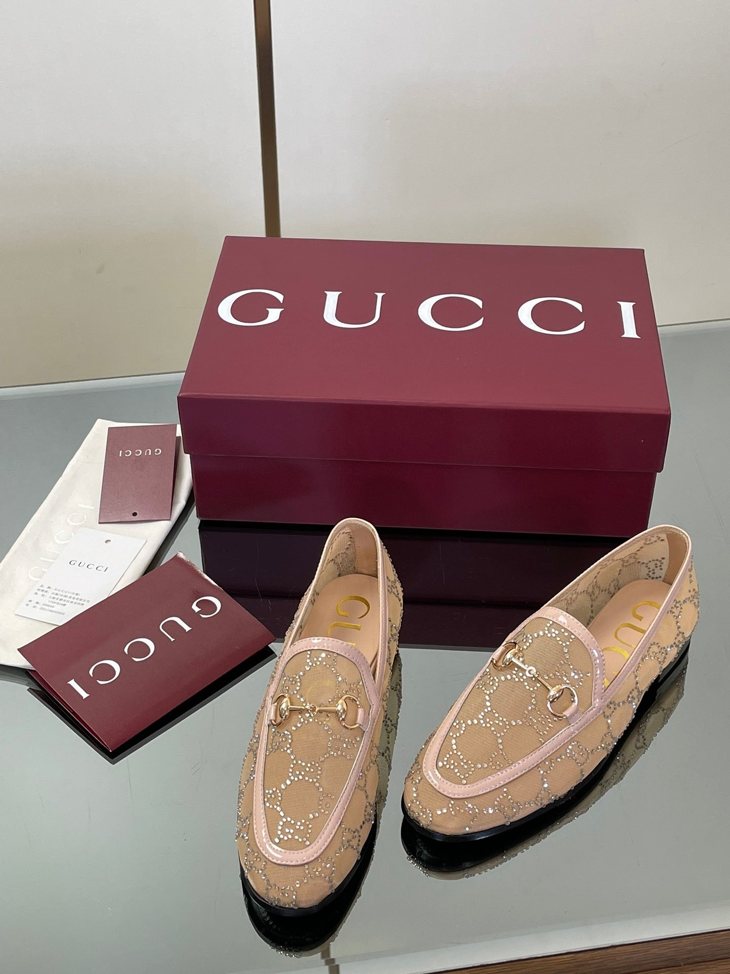 Gucci Patent Leather GG Crystal Loafers – FW25